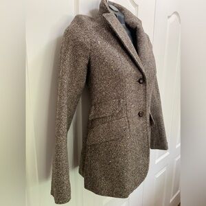 Vintique Tweed 24” Waist all Wool Lined Skirt and 2 button Pockets Jacket Suit